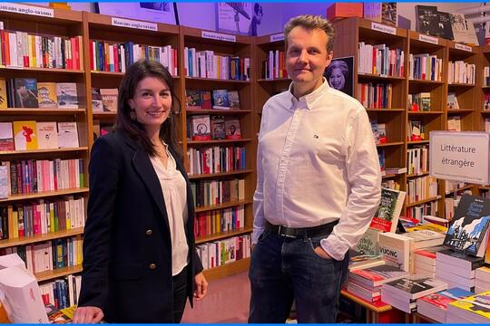 Emmanuelle Henry et Marc Bordier, repreneurs de la librairie Arthaud à Grenoble et fondateurs de la librairie en ligne Lireka - Photo DR 