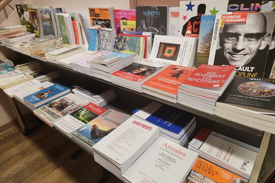 Rayon revues à la librairie Compagnie