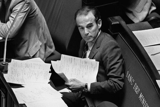 Robert Badinter ministre de la justice à l'assemblé nationale le 17 septembre 1981 
