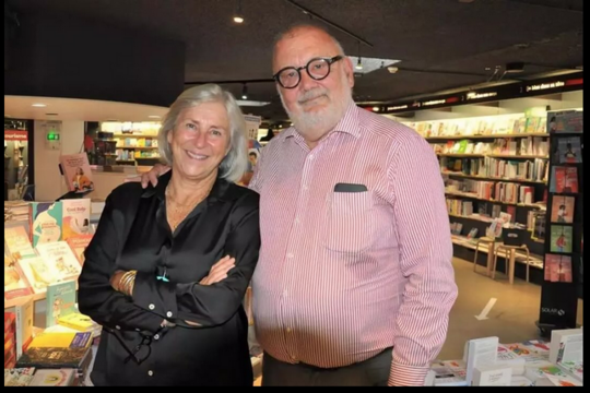Marie-Adélaïde et Olivier Dumont, gérants de la librairie Doucet, au Mans