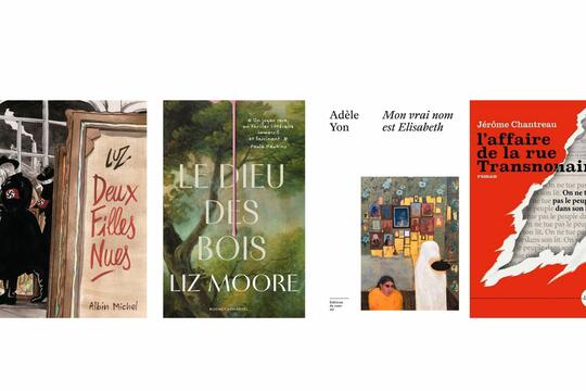 Deux filles nues de Luz (Albin Michel), Le Dieu des bois de Liz Moore (Buchet-Chastel), Mon vrai nom est Elisabeth de Adèle Yon (Éditions du Sous-Sol) et L’Affaire de la rue Transnonain de Jérôme Chantreau (La Tribu)
