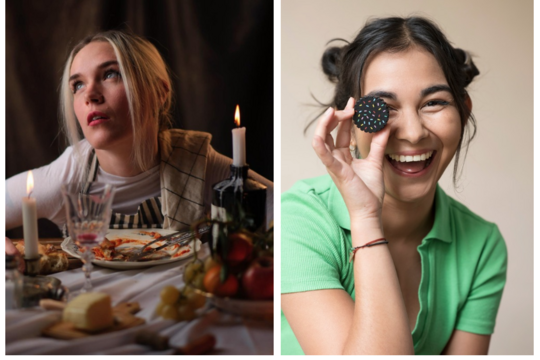 Sandy Ramier, alias @lagrande_bouffe, et Constance Lasserre, alias @hungryconsti - Photo Mathias Reichert / Audrey Dufer