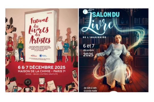 Affiches 2025 du Festival des Livres et des Artistes et du Salon du Livre et de l'Imaginaire 