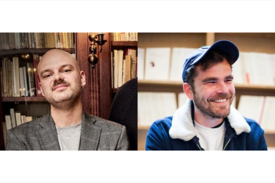 Thomas Flahaut et Baptiste Amann, lauréats des Grands prix de littérature dramatique - Arcena 2025 (c) Christophe Raynaud de Lage et Fanny Dion