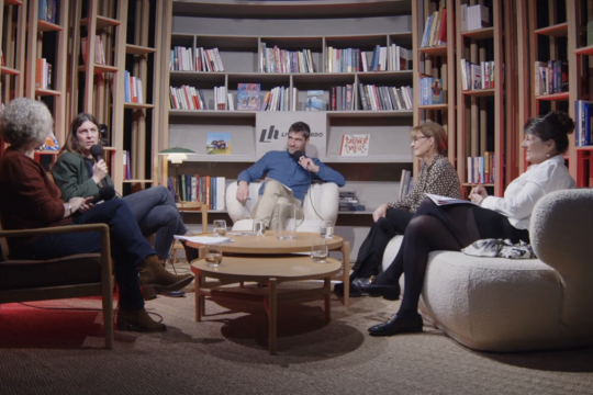 Le plateau du webinaire spécial Partir en Livre 2026