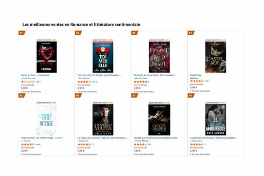 Corps à coeur de Jessie Auryann top 1 des ventes romance chez Amazon