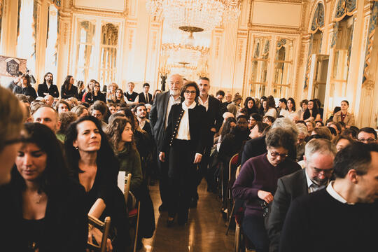 La ministre de la Culture Rachida Dati lors de la présentation du festival du livre de Paris 2026