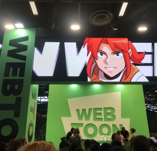 Japan Expo. Stand webtoon. Vendredi 15 juillet au Parc des expositions de Villepinte.