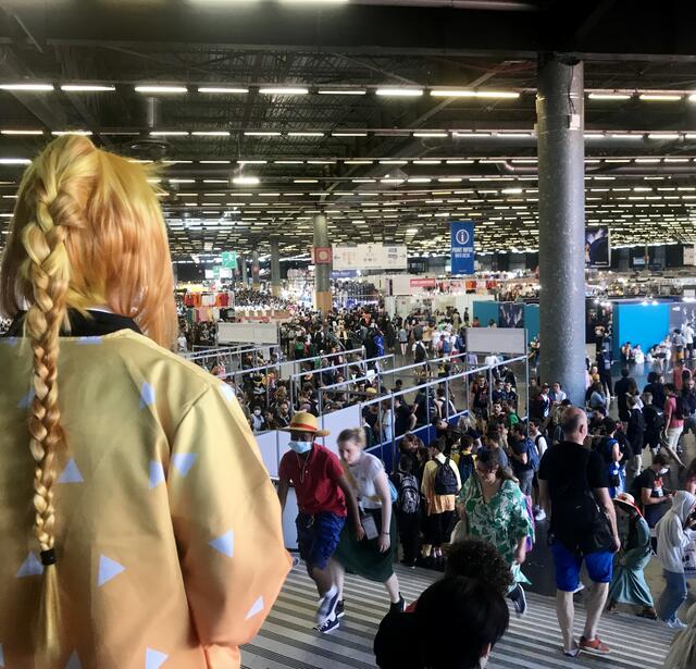 Japan Expo. Entrée principale. Vendredi 15 juillet au Parc des expositions de Villepinte.