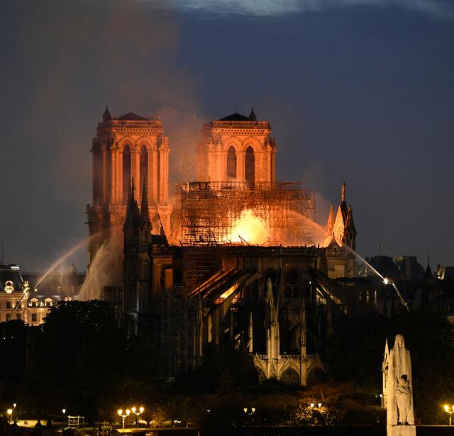 La cathédrale Notre-Dame de Paris, le 15 avril 2019
