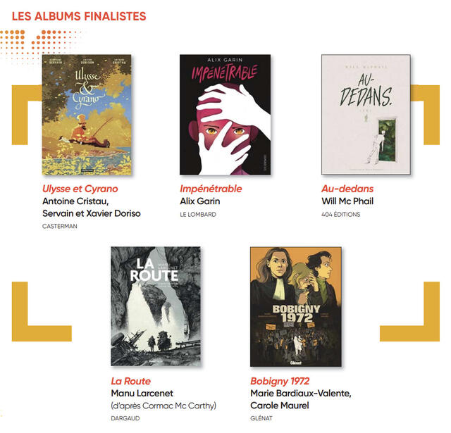 Les 5 finalistes du prix BD Fnac / France Inter 2025
