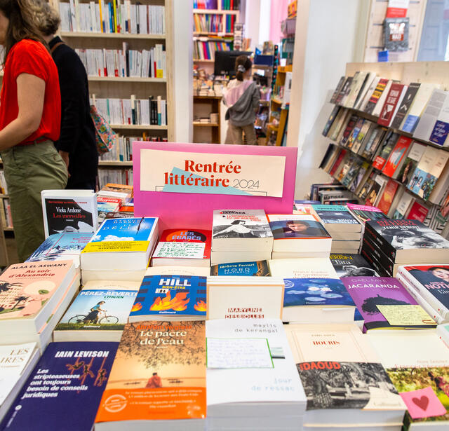 Table en librairie à la rentrée littéraire 2024 - VALERIE DUBOIS Hans LucasHans Lucas via AFP