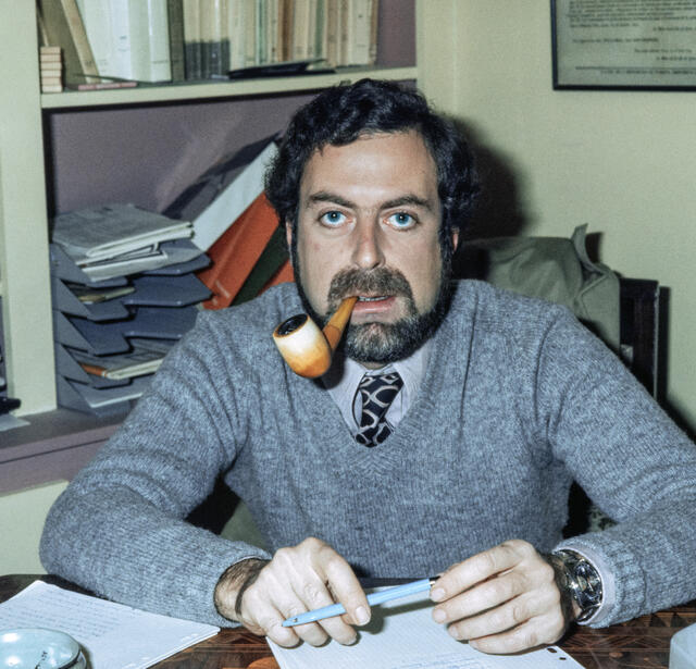 Pascal Lainé en 1974 après avoir remporté le Goncourt