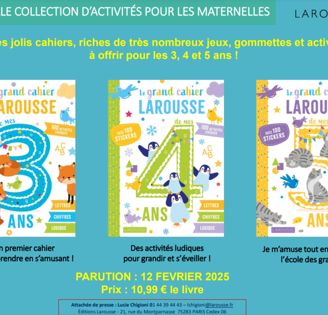 Visuel collection Grands cahiers pour les maternelles Larousse