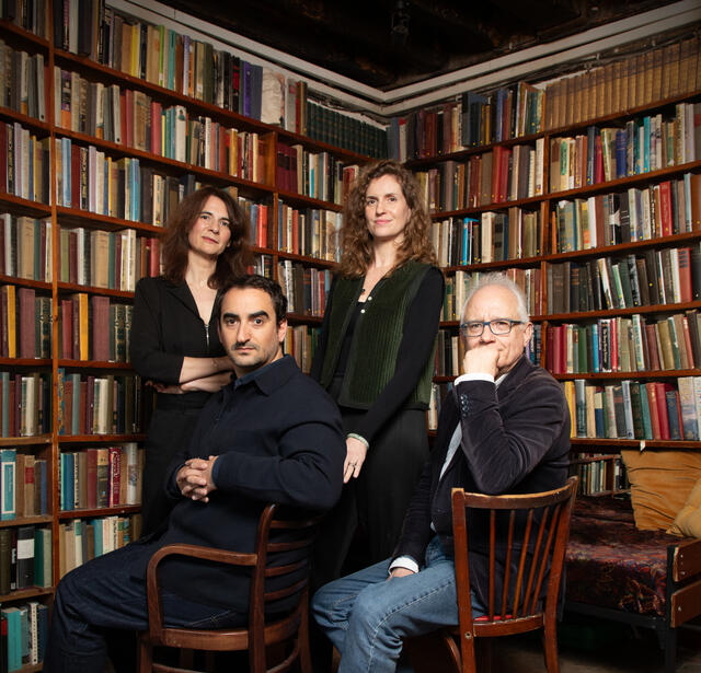 De gauche à droite, Raphaëlle Liebaert, Joachim Schnerf, Tiffany Gassouk et Francis Geffard