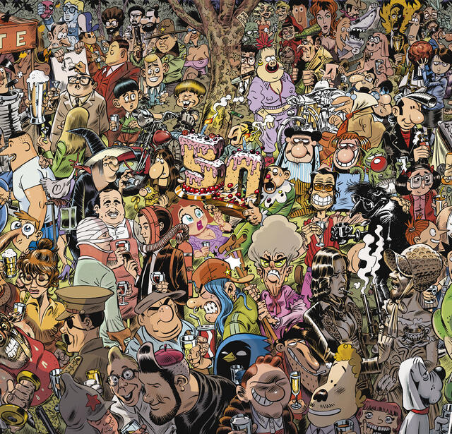 Les personnages de Fluide Glacial réunis pour ce 50e anniversaire