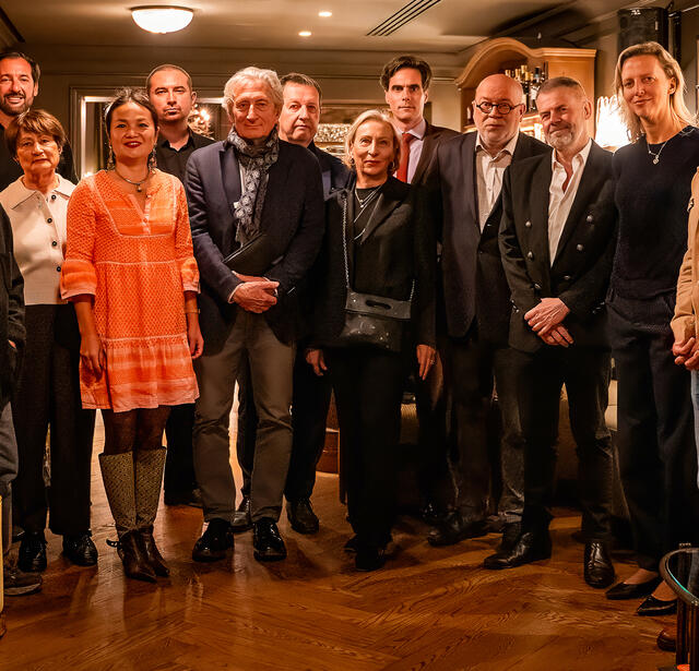 Une partie du jury du prix Philippe-Sollers, Grand Hôtel Cayré