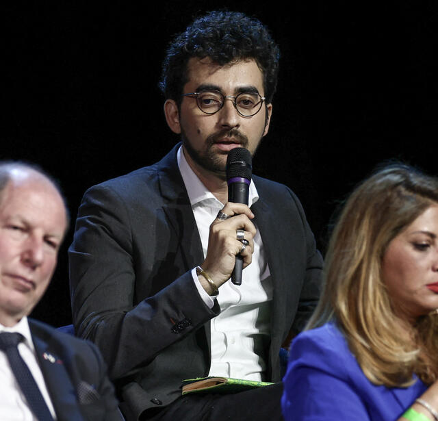 Omar Youssef Suleimane le 26 mars 2025 lors du rassemblement "Pour la république, la France contre l'islamisme"