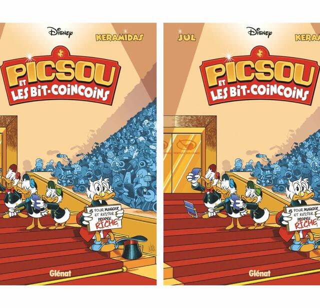 Couverture de "Picsou et les Bit-coincoins" de Jul (Scénariste) et Nicolas Keramidas (Dessinateur), à paraître le 8 octobre chez Glénat