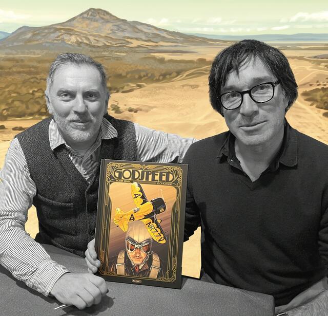 Romain Hugault et Éloi Rousseau, auteurs de "Godspeed", aux éditions Paquet