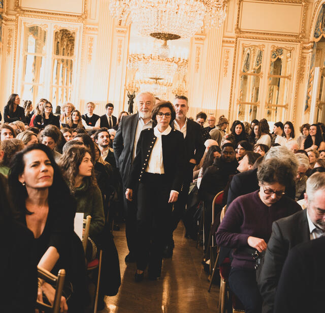La ministre de la Culture Rachida Dati lors de la présentation du festival du livre de Paris 2026