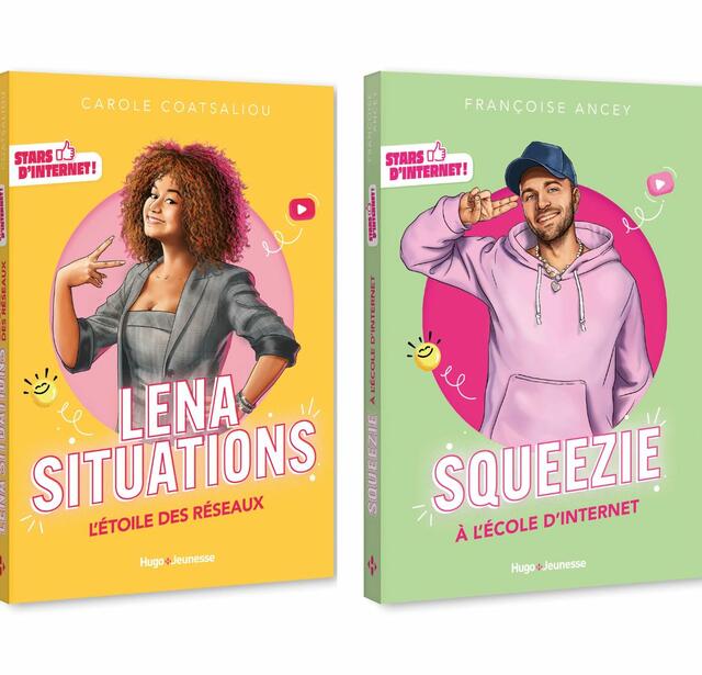 Deux premières parutions de la collection Stars d'Internet chez Hugo Jeunesse