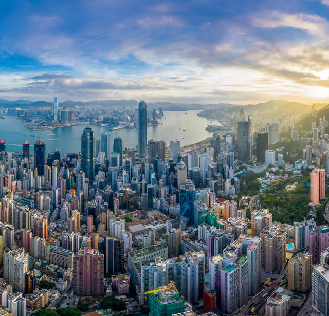 Vue aérienne de Hong Kong