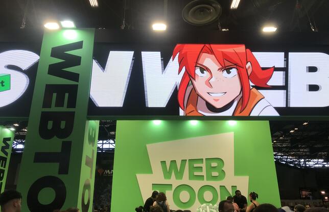 Japan Expo. Stand webtoon. Vendredi 15 juillet au Parc des expositions de Villepinte.