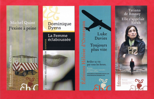 Collection de marque-pages des éditions Héloïse D'Ormesson
