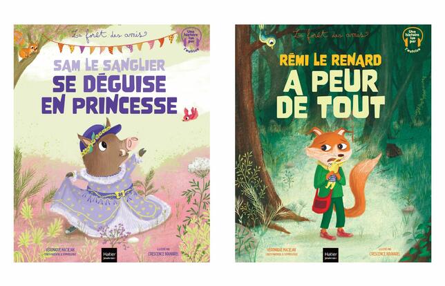 "Sam le sanglier se déguise en princesse" et "Rémi le renard a peur de tout" paraîtront le 26 mars