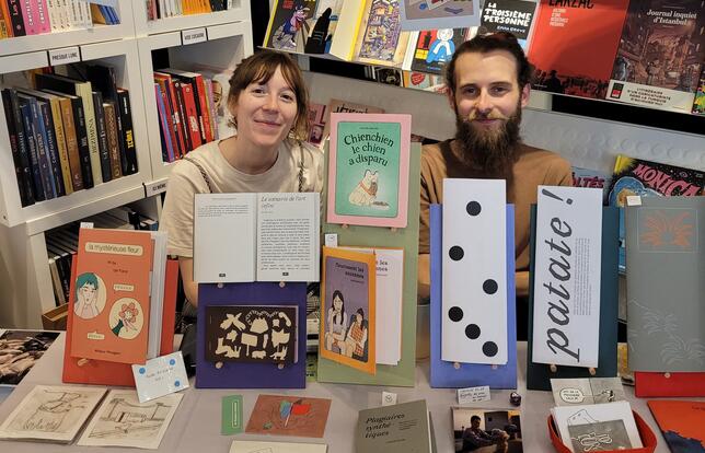 John Le Neué et Aude Bertrand des éditions Microgram.