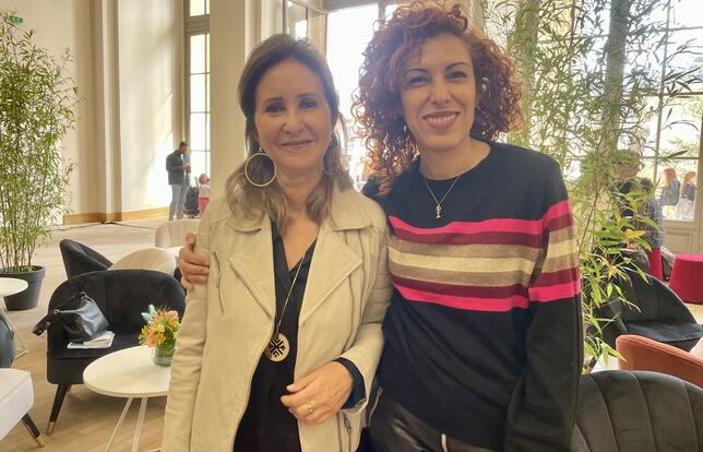 Les autrices marocaines Souad Jamaï et Fedwa Misk.