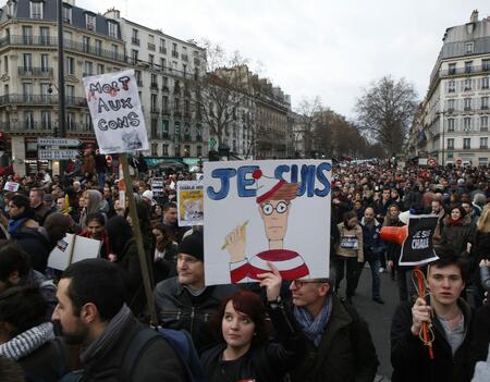 Manifestation hommage Charlie Hebdo 11 janvier 2015