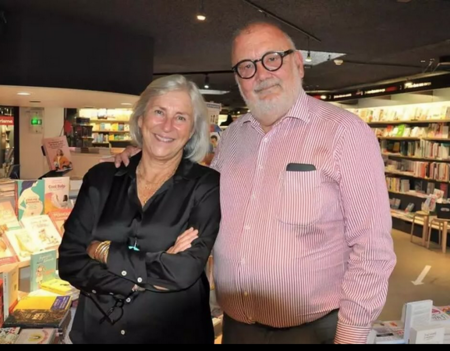 Marie-Adélaïde et Olivier Dumont, gérants de la librairie Doucet, au Mans