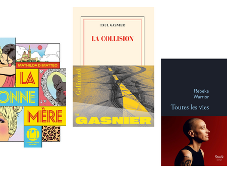 "La Collision" de Paul Gasnier (Gallimard), "La Bonne Mère" de Mathilda di Matteo (L’iconoclaste) et "Toutes les vies" de Rebeka Warrior (Stock) sont les trois premiers romans les plus vendus de la rentrée littéraire 2025