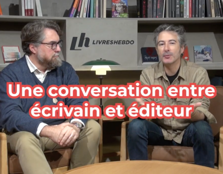 David Meulemans, fondateur des éditions Les Forges de Vulcain, et Gilles Marchand, auteur à succès