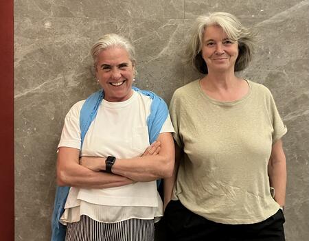 Maja Thomas et Virginie Clayssen à Sharjah, aux Émirats arabes unis