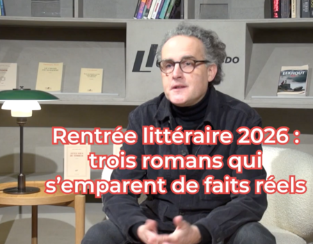 Ludovic Escande (Gallimard) dans le studio de Livres Hebdo