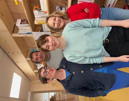 (de gauche à droite) Véronique Boyer, Emmanuel Vial, Morgane Grégoire, Anne-Laure Vial