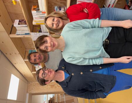 (de gauche à droite) Véronique Boyer, Emmanuel Vial, Morgane Grégoire, Anne-Laure Vial