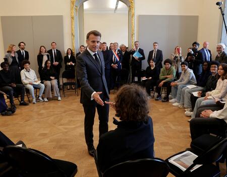 Emmanuel Macron à la Cité internationale de la langue française