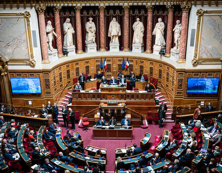 Hémicycle du Sénat AFP__20260107__HL_XBOUZAS_2971946__v1__HighRes__FrancePoliticPlfssVoteSenate