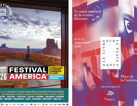 Affiches du festival America et Le livre sur la place (Nancy)