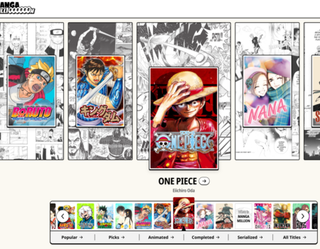 Page d'accueil du service MANGA MILLION, lancé par Shueisha le 6 août 2026.