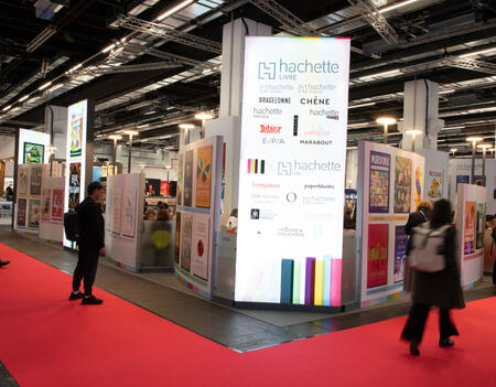 Le stand d'Hachette Livre à la foire du livre de Francfort