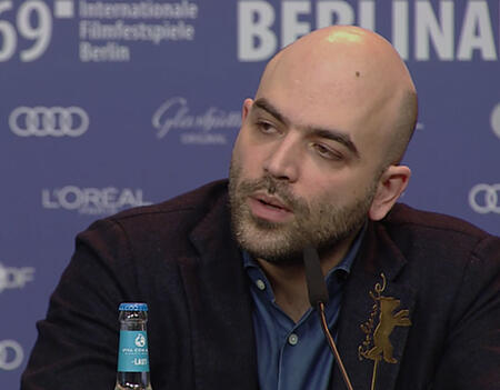 Roberto Saviano lors de la Berlinale 2019