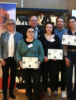 Le jury et les lauréats du prix de la Centrale canine 