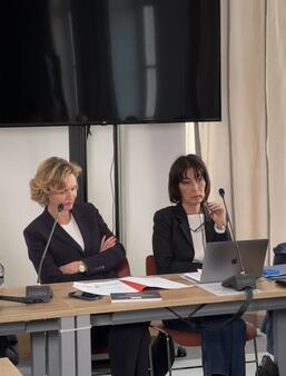 (de gauche à droite) Monique de Marco, Céline Calvez, Soumya Bourouaha, Samantha Bailly