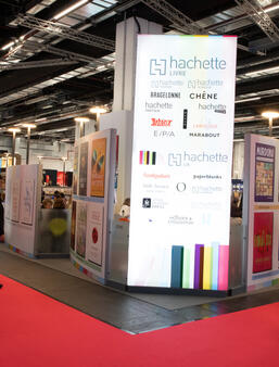 Le stand d'Hachette Livre à la foire du livre de Francfort