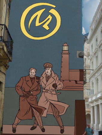 Fresque murale de Blake et Mortimer à Cuba